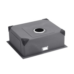 Keittiöallas 304 ruostumaton teräs 50x43 cm yksiallas syvyys 19 cm keittiöön