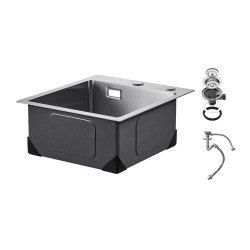 Tiskiallas 304-ruostumatonta terästä päälle asennettava yksialtainen 40x45 cm