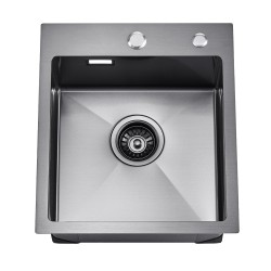 Keittiöallas 304 ruostumatonta terästä 40x45 cm yhdenaltaainen ylhäältä asennettava musta