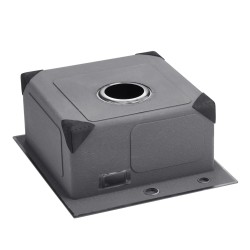 Keittiöallas 304-ruostumatonta terästä 40x45 cm yhdenaltaainen ylhäältä asennettava musta