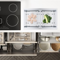 Allassuojaritilä 304-ruostumatonta terästä 338 x 295 mm R50-kulmasäde 2 kpl keittiöaltaaseen