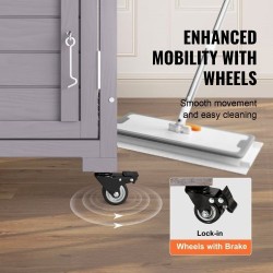 kolmitasoinen kissatarha kuusipuuta ja galvanoitua verkkoa ulkokäyttöön vedenpitävällä bitumikatolla pyörillä