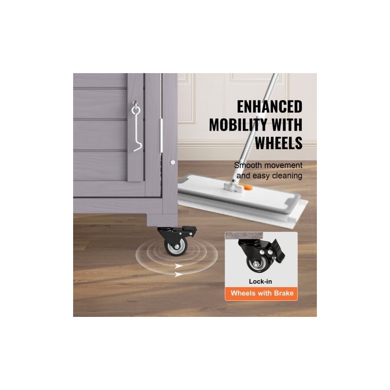 kolmitasoinen kissatarha kuusipuuta ja galvanoitua verkkoa ulkokäyttöön vedenpitävällä bitumikatolla pyörillä