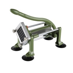 Manuaalinen perunaleikkuri alumiinirunko ja 1 2 tuumainen ruostumaton terä imukuppeilla ja ergonomisella kahvalla