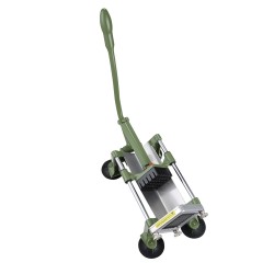 Manuaalinen perunaleikkuri alumiinirunko ja 1/2-tuumainen ruostumaton terä imukuppeilla ja ergonomisella kahvalla