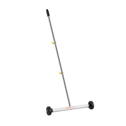 Magneettiharava pyörillä 445 mm työleveys 4,5 kg nostokyky säädettävällä varrella
