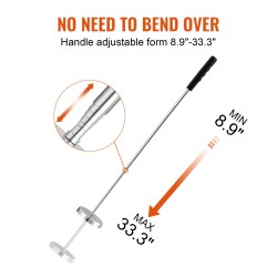 Käsikäyttöinen magneettikeräin 15,9 kg vetovoima säädettävä teleskooppivarsi 210–845 mm ergonominen kahva