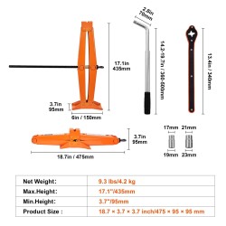 Saksitunkki lujalujuusterä 2500 kg 95–435 mm räikkäväännin mukana henkilöautoille