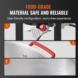 Ulkokeitin alumiinikattilasetti kalkkunan uppopaistoon ja kalan paistoon korit lämpömittari