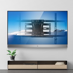 Television seinäteline hiiliteräs 37–75 tuuman neljä nivelvartta VESA 600x400 mm