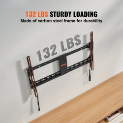 TV-seinäteline hiiliteräs 37–70 tuuman televisioille kallistettava VESA 600x400 kestää 60 kg