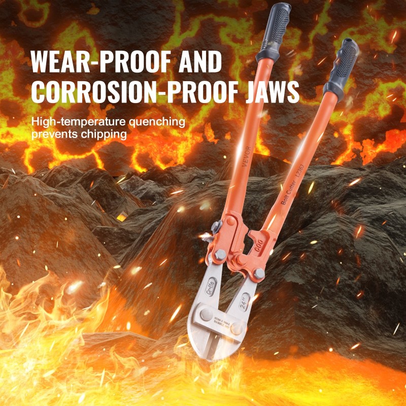 Pulttisakset 61 cm kromi-molybdeenileuat pehmeä kumikahva tangoille ja kaapeleille