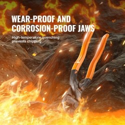 Pulttisakset kahdeksan tuumaa seosteräksiset leuat kumipinnoitettu kahva