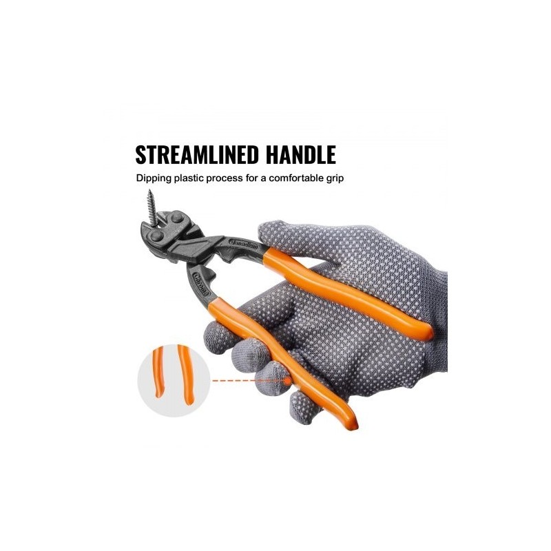 Pulttisakset kahdeksan tuumaa seosteräksiset leuat kumipinnoitettu kahva