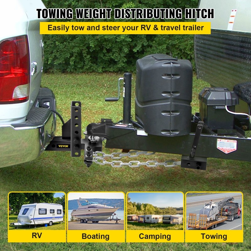 Painonjakajavetokoukku teräs 50 mm vetokuula 4 ketjua heilunnanvaimennus 450 kg aisapaino