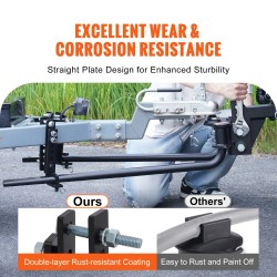 Painonjakovetolaite jauhemaalattu teräs 50 mm varsi 58,7 mm kuulapää 453 kg aisapaino