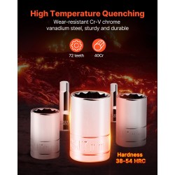 Hylsy- ja työkalusarja 450 osaa syvät ja vakiomittaiset 6,4 9,5 12,7 mm