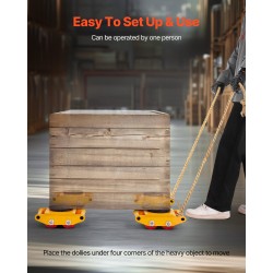 Siirtovaunusarja neljällä polyuretaanipyörällä hiiliterästä kahdeksan tonnin kantavuus