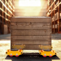 Siirtovaunusarja neljällä polyuretaanipyörällä hiiliterästä kahdeksan tonnin kantavuus