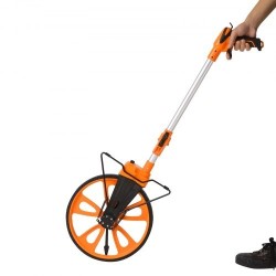 Mittapyörä ABS ja alumiinioksidi teleskooppivarrella 317 5 mm mittausalue 0 9999 9 m mekaanisella laskurilla