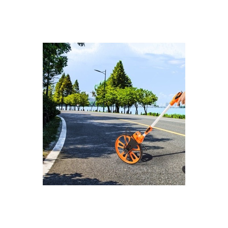 Mittapyörä ABS ja alumiinioksidi teleskooppivarrella 317,5 mm mittausalue 0–9999,9 m mekaanisella laskurilla