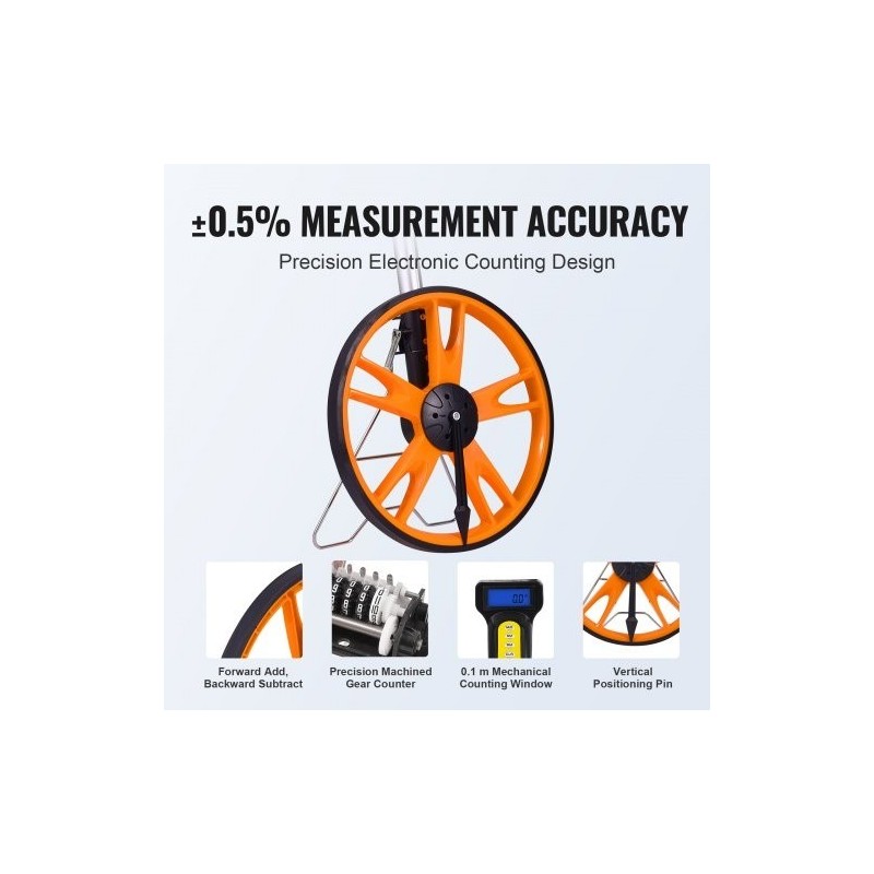Mittapyörä ABS ja alumiinioksidi 317 mm teleskooppivarsi 71–104 cm laukku