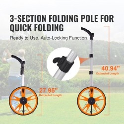 Mittapyörä ABS ja alumiinioksidi 317 mm teleskooppivarsi 71–104 cm laukku