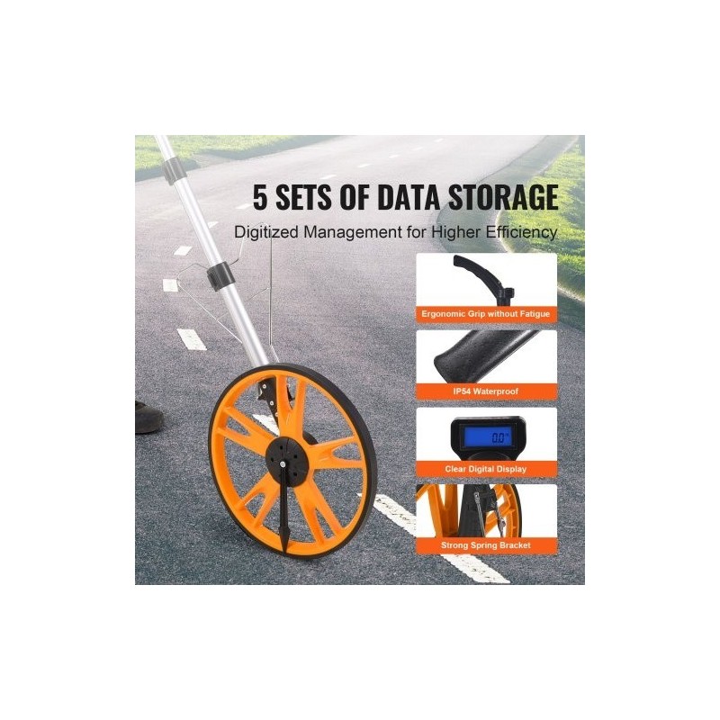 Mittapyörä ABS ja alumiinioksidi 317 mm teleskooppivarsi 71–104 cm laukku