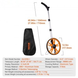 Mittapyörä ABS ja alumiinioksidi 317 mm teleskooppivarsi 71–104 cm laukku