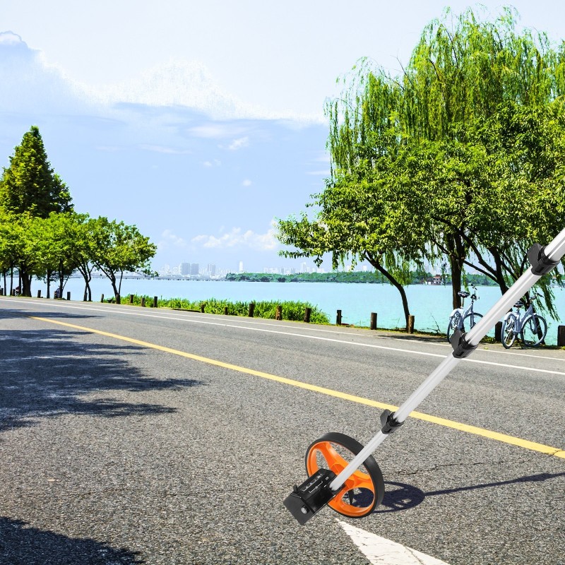 Mittapyörä pyörän halkaisija 159 mm teleskooppivarsi 100–42 cm mekaaninen laskuri selkäreppu