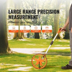 Mittapyörä 317 mm teleskooppivarsi 100–40 cm muovi alumiinioksidi mekaaninen laskuri takakassi