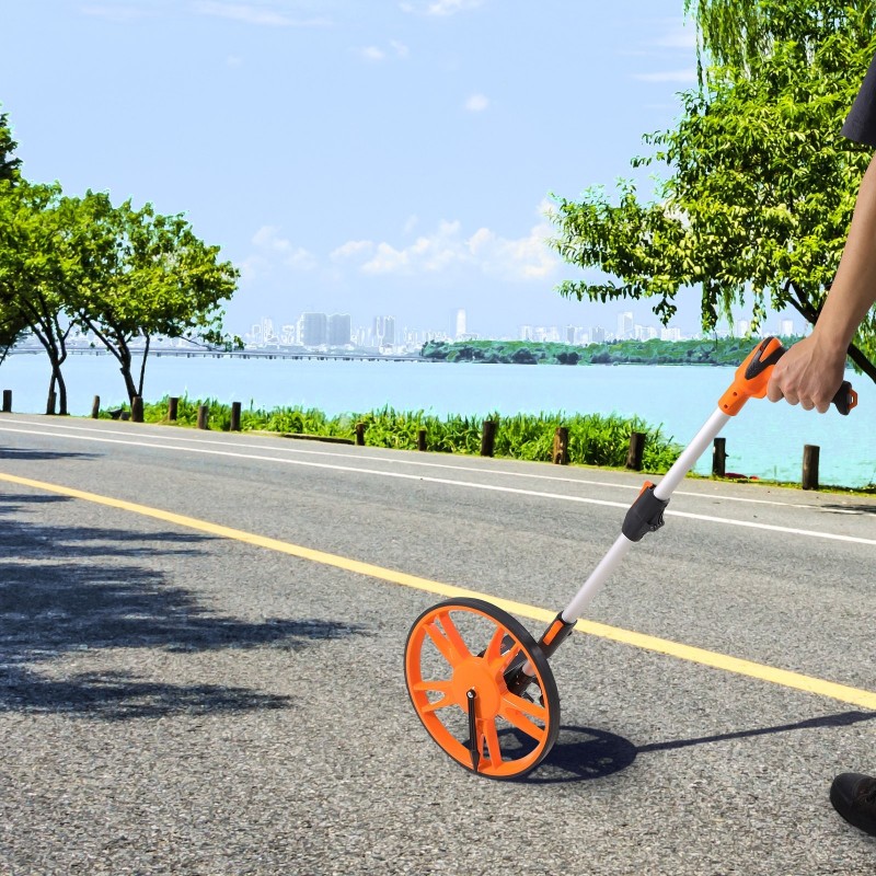 Mittapyörä 317 mm teleskooppivarsi 100–40 cm muovi alumiinioksidi mekaaninen laskuri takakassi