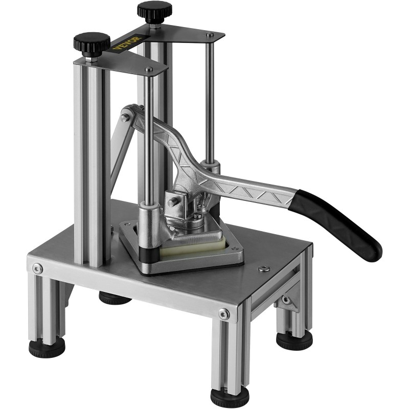 Vihannesleikkuri valualumiinirunko ruostumattomat terät 4 vaihdettavaa terää 0,64 ja 0,95 cm ranskanperunoille