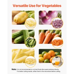 Vipumallinen ranskanperunaleikkuri ruostumattomasta teräksestä 3 vaihdettavaa terälevyä ja mehuterä