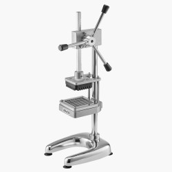 Perunaleikkuri ruostumaton teräs käsikäyttöinen 3 terälevyä 12,7/9,5/6,4 mm