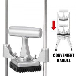 Vihannesleikkuri ammattikäyttöön 1 cm kuutioihin alumiiniseosrunko 304-ruostumaton teräs