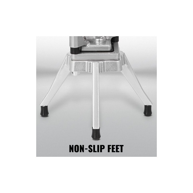 Vihannesleikkuri ammattikäyttöön 1 cm kuutioihin alumiiniseosrunko 304-ruostumaton teräs