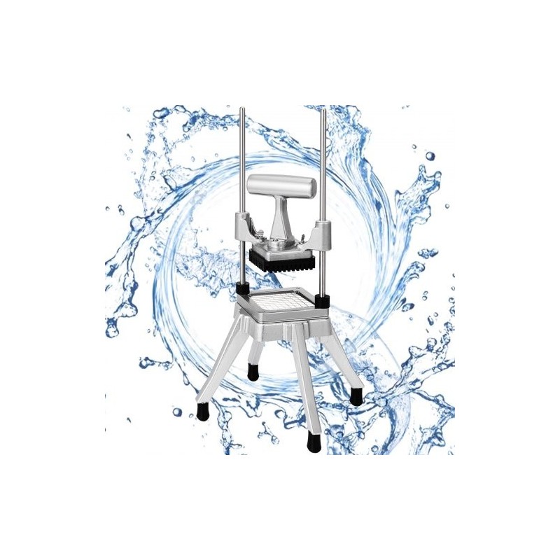 Vihannesleikkuri ammattikäyttöön 1 cm kuutioihin alumiiniseosrunko 304-ruostumaton teräs