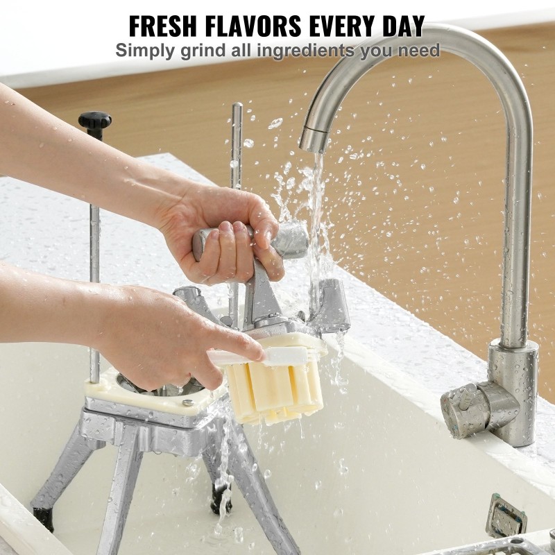 Vihannes- ja hedelmäsilppuri alumiiniseosrunko ruostumattomat terät 3/8 tuuman ammattikäyttöön