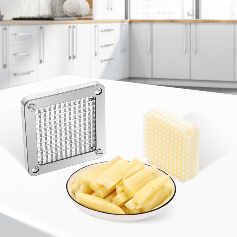 Vaihtoteräpakkaus ruostumatonta terästä alumiiniseosrungolla 1/4 tuumaa 3 kpl ranskanperunaleikkuriin