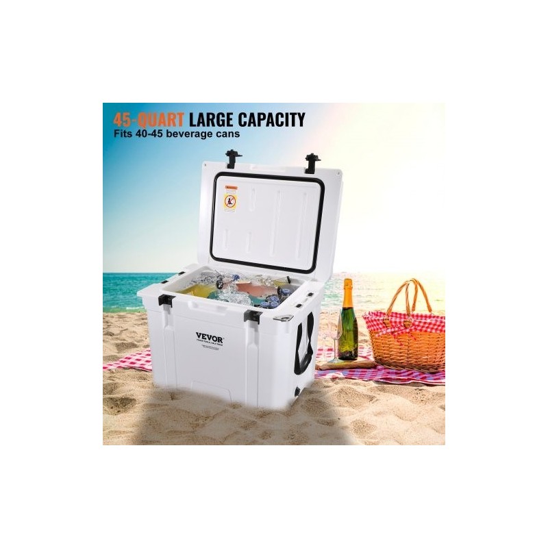 Muovinen kovarunkoinen 45 kvartin kylmälaukku 45 tölkille pitää jään 6 päivää