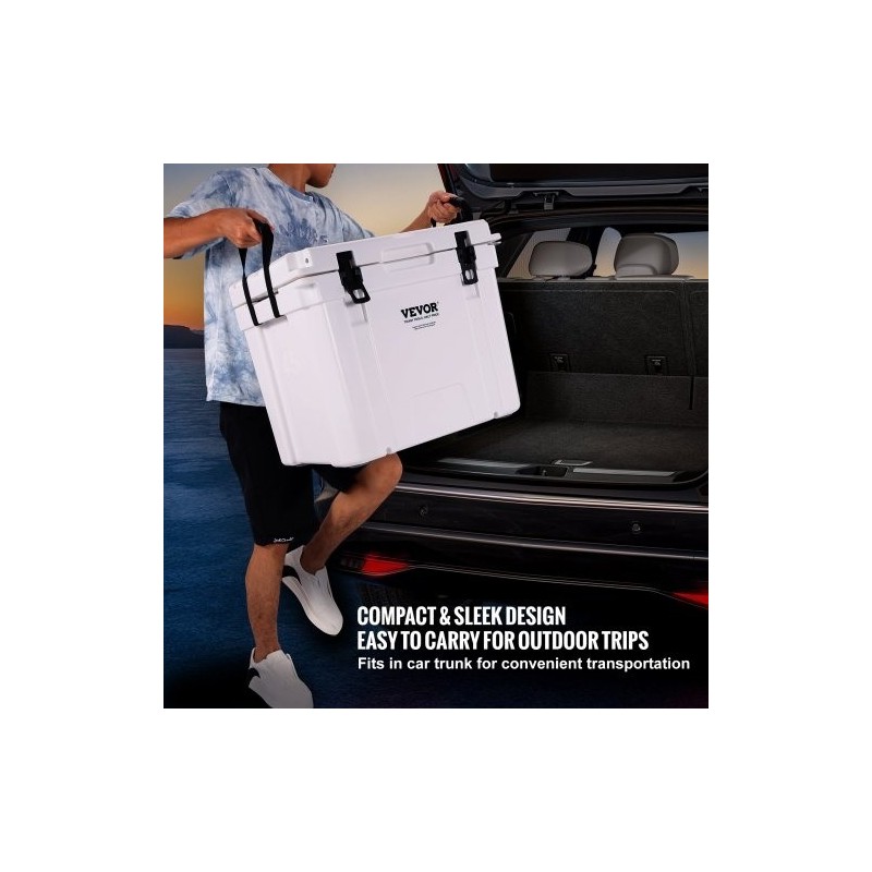 Muovinen kovarunkoinen 45 kvartin kylmälaukku 45 tölkille pitää jään 6 päivää