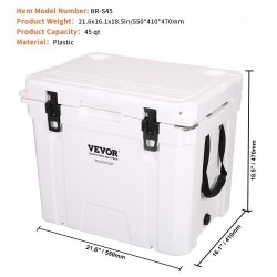 Muovinen kovarunkoinen 45 kvartin kylmälaukku 45 tölkille pitää jään 6 päivää