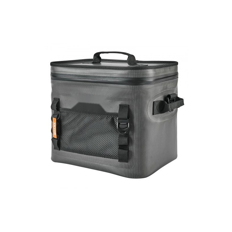 Pehmeäseinämäinen eristetty vesitiivis kylmälaukku 24 tölkille tummanharmaa