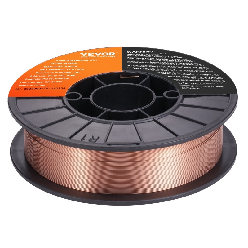 MIG-hitsauslanka kiinteä ER70S-6 0,8 mm 5 kg vähäroiskeinen suojakaasuhitsaukseen hiiliteräkselle