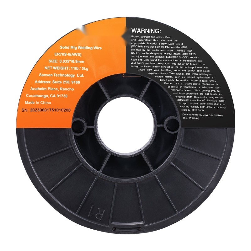 Kiinteä MIG-hitsauslanka ER70S-6 0,9 mm hiiliteräkselle 5 kg kelalla