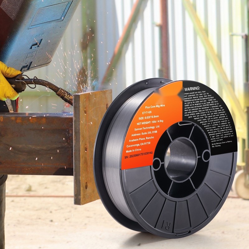 Flux-ytiminen kaasuton hitsauslanka hiiliteräkselle 0,9 mm 4,5 kg E71T-GS