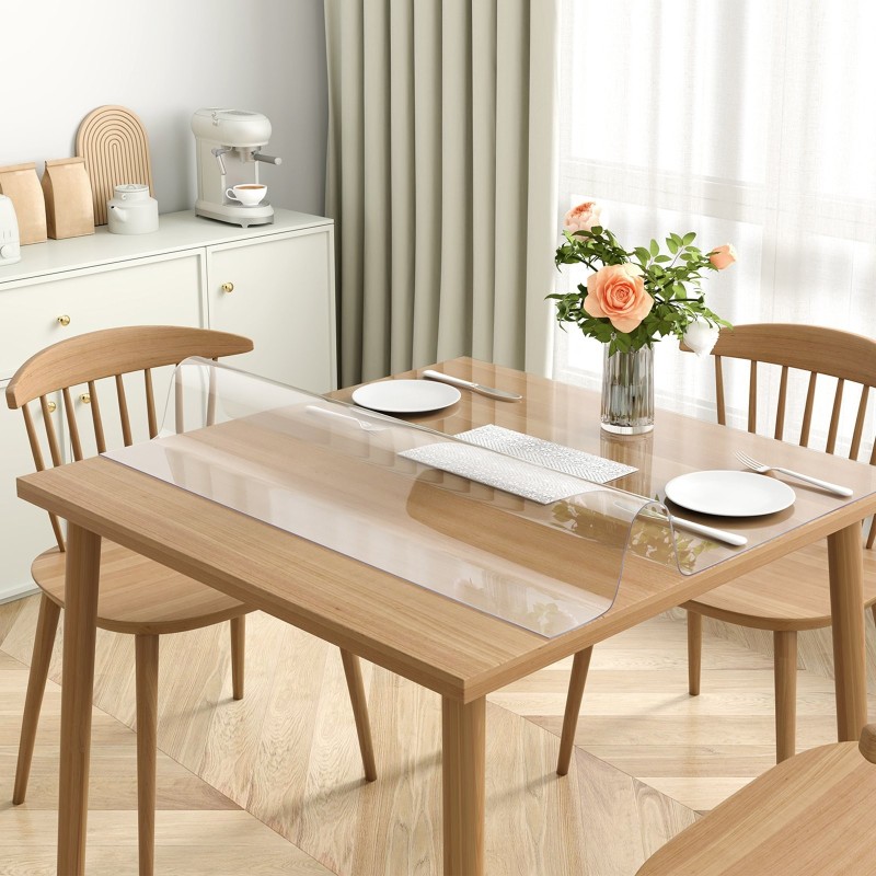 Pöydänsuoja läpinäkyvä PVC-muovinen 1,5 mm neliö 305x305 mm