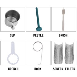 Manuaalinen vehnänorasmehupuristin 304 ruostumatonta terästä 86 mm syöttöaukolla irrotettavalla puukahvalla pöytäkiinnikkeellä