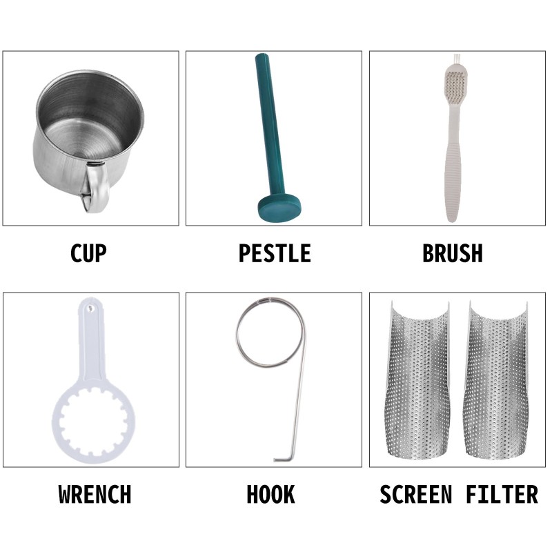 Manuaalinen vehnänorasmehupuristin 304 ruostumatonta terästä 86 mm syöttöaukolla irrotettavalla puukahvalla pöytäkiinnikkeellä